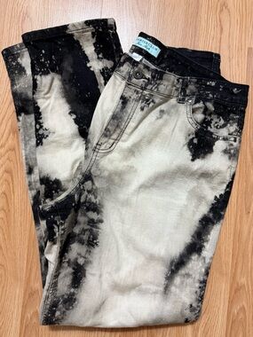Charter Club Denim Black & White Tie-Dye 
Sz 16